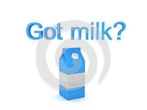 3D Rendering of got milk concept