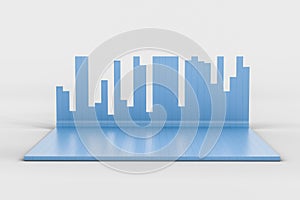 3d rendering, graph chart background, business graph