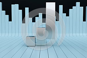 3d rendering, graph chart background, business graph