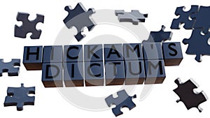 3D rendering of Hickam\'s dictum and jigsaw puzzle photo