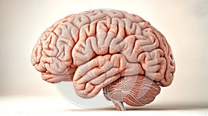 Highly detailed and realistic model of a human brain
