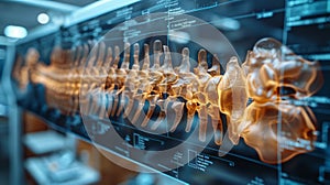 3D rendering of a human spine