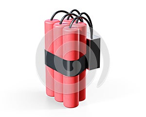 3D Rendering of ignited timebomb