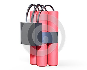 3D Rendering of ignited timebomb