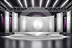 3d rendering illustration Concert stage festival empty space party Background AI generated