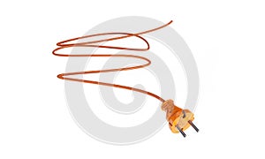 3D rendering illustration of a schuko power plug