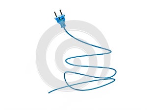 3D rendering illustration of a schuko power plug
