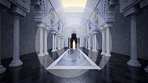 3d rendering image of modern islamic style