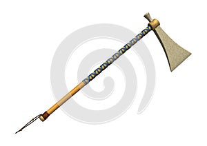 3D Rendering Indian Tomahawk on White