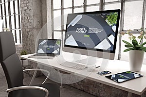 industrial office mockup digital agency website photo