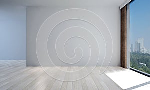 The empty living room interior design and grey wall pattern background
