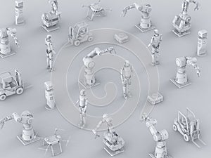 Cyborg with robot arm