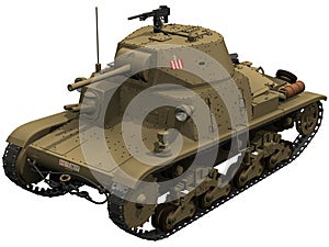 3d Rendering of an Italian M1340 Tank