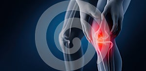 3D rendering of knee joint pain