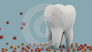 Tooth Under Attack by Bacteria