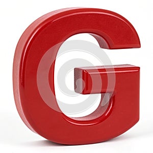 3D Alphabet Letter G isolated on white background photo