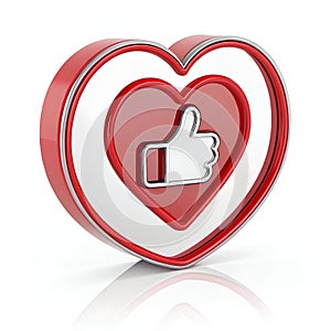 3D Rendering Love React Icon