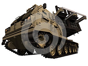 3d Rendering of a M270 MLRS Front View photo