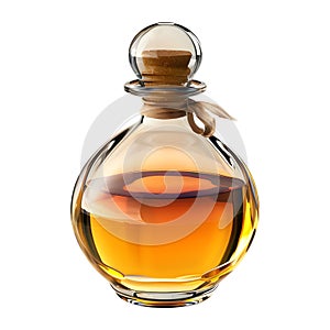 3D Rendering of a Magic Potion Bottle on Transparent Background - Ai Generated