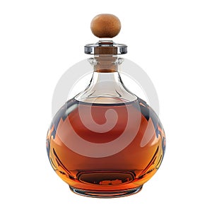 3D Rendering of a Magic Potion Bottle on Transparent Background - Ai Generated