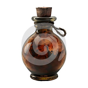 3D Rendering of a Magic Potion Bottle Transparent Background - Ai Generated
