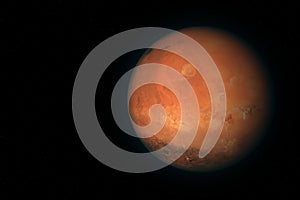 Mars, the fourth planet from the Sun