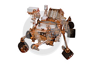 3D Rendering Mars Rover on White