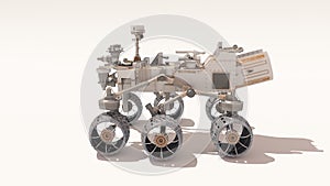 3D rendering of a Mars rover