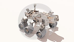 3D rendering of a Mars rover