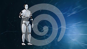 3d rendering of Mechanical Minds, AI robots amid a web of complex algorithms, deciphering the future from a sea of big data