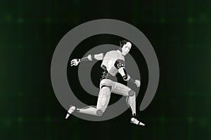 3d rendering of Mechanical Minds, AI robots amid a web of complex algorithms, deciphering the future from a sea of big data