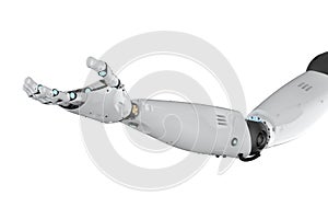 Cyborg arm isolated