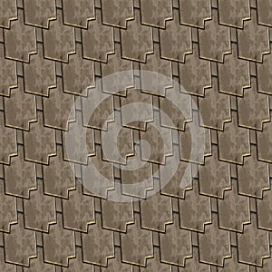3D rendering of Middle Ages armor pattern tile