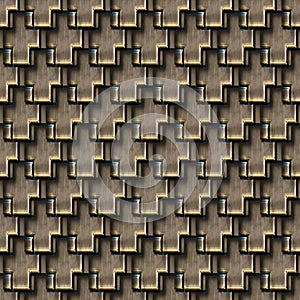 3D rendering of Middle Ages armor pattern tile
