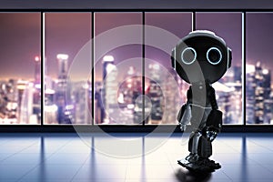 Mini robot in office