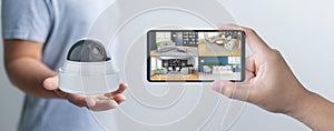 Mobile connect with home security camera