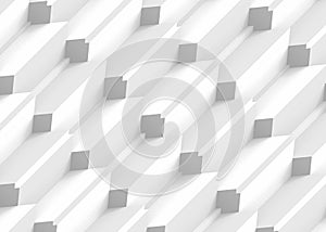 3d rendering. modern diagonal square box grid stack pattern wall design background.