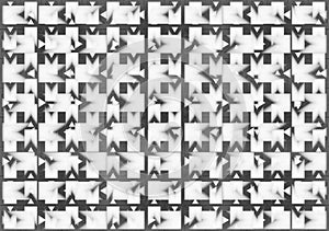 3d rendering. modern random triangle geometric grid pattern wall design background.