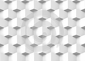 3d rendering. modern square box grid stack pattern wall design background.