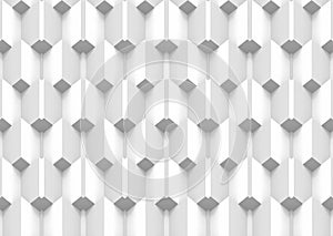 3d rendering. modern square box grid stack pattern wall design background.