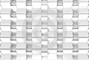 3d rendering. modern square cube box stack wall background