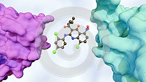 A 3d rendering of a molecular glue photo