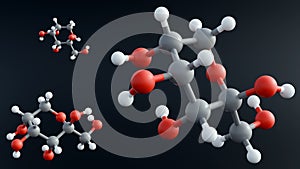 Molecular structure of Allulose molecules