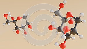Molecular structure of Allulose molecules