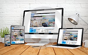 emagazine website responsive design screen multidevices photo