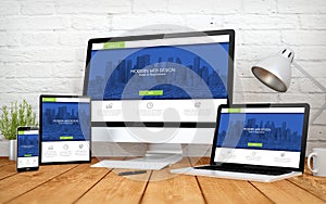 modern web design screen multidevices