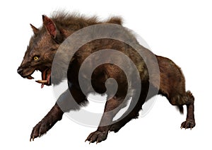 3D Rendering Varg on White