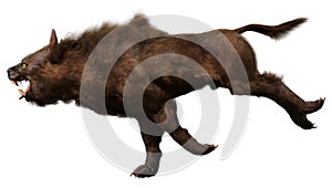 3D Rendering Varg on White