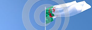 3D rendering of the national flag of Algeria waving in the wind
