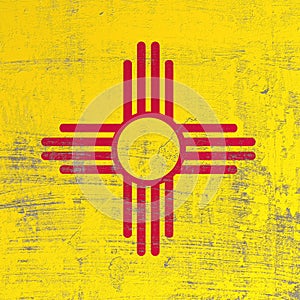 Scratched New Mexico flag